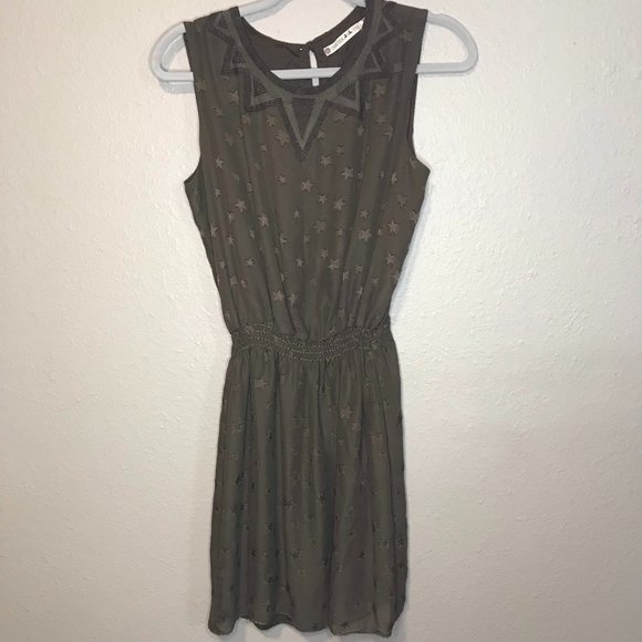 Chelsea & Violet Green Star Embroidered Tank Dress - Picture 1 of 9